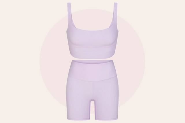 Skims Fits Everybody High-Waisted Short and Square Neck Longline Bralette