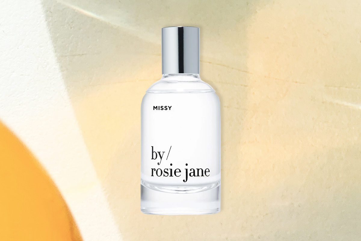 clear glass jar of By/Rose Jane fragrance