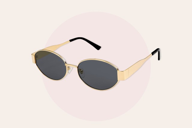 Gold framed sunglasses