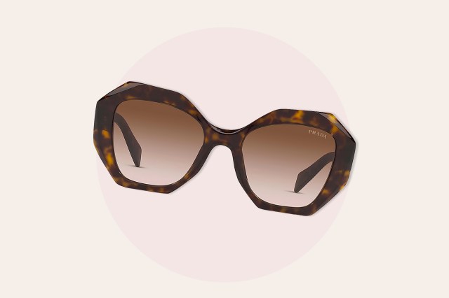 Brown, Prada sunglasses