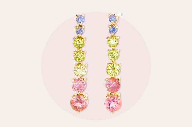 Multi color dangling earrings