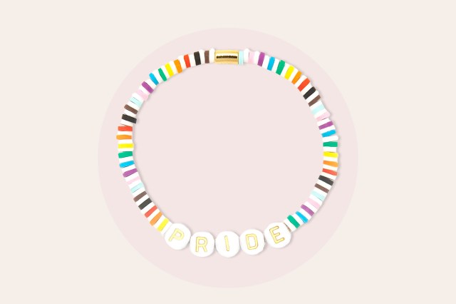 Rainbow Bracelet with "PRIDE" beads