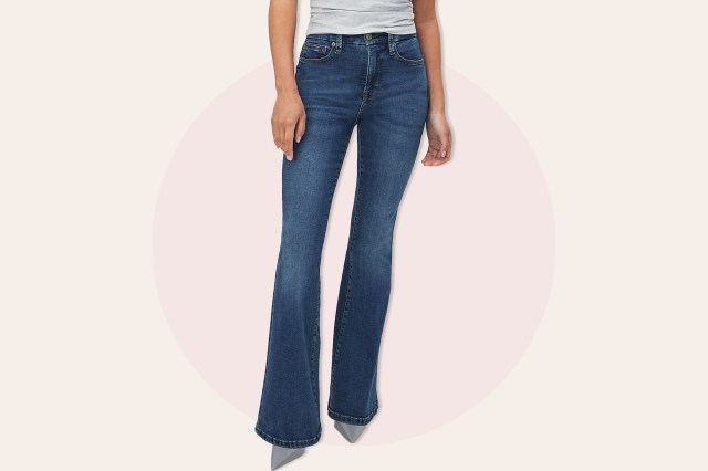 Woman wearing blue jeans