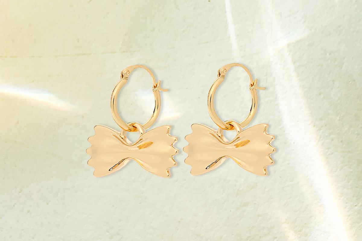 pasta shaped earrings