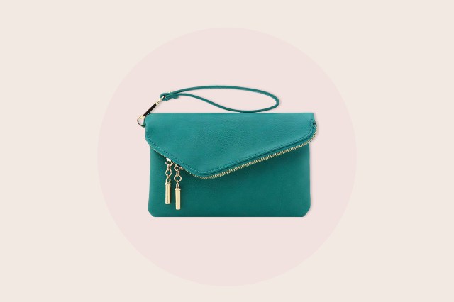 Green clutch purse