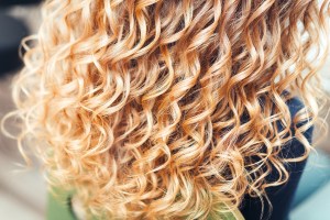 Close up of curly hair