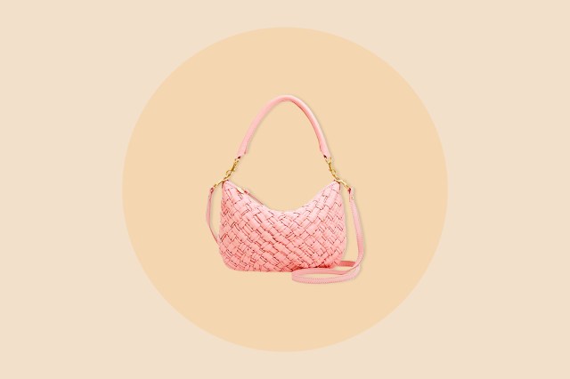 Clare V Petit Moyen in Blush Puffy Woven